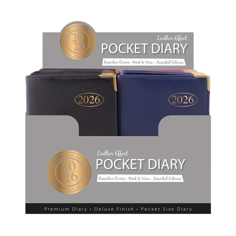 Tallon Tallon 30 Pack Diary WTV Value set of 30 black diaries and organizers for daily planning and note-taking.