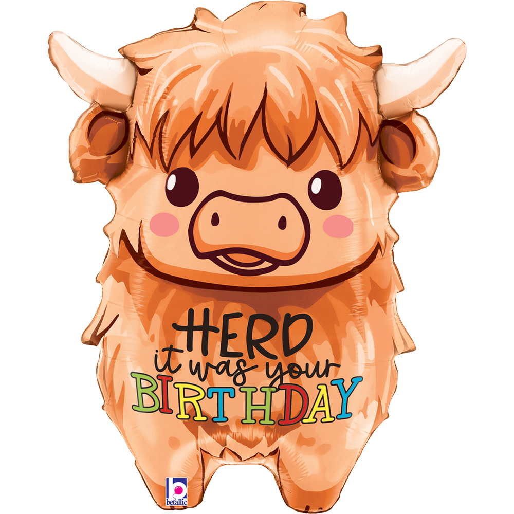 Grabo Foil Balloon Highland Cow Birthday 27