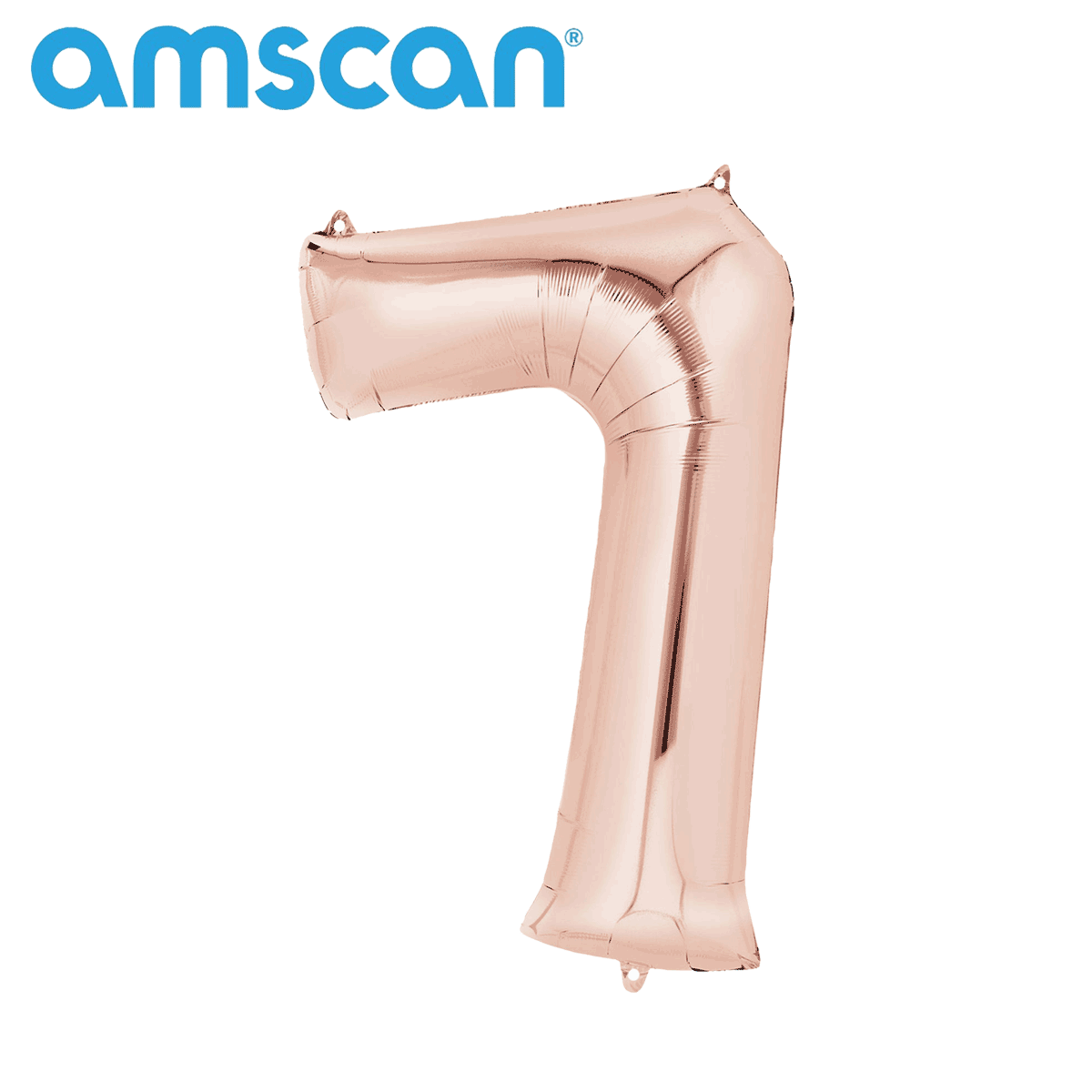 Anagram Foil Balloon Rose Gold 16" Number 7
