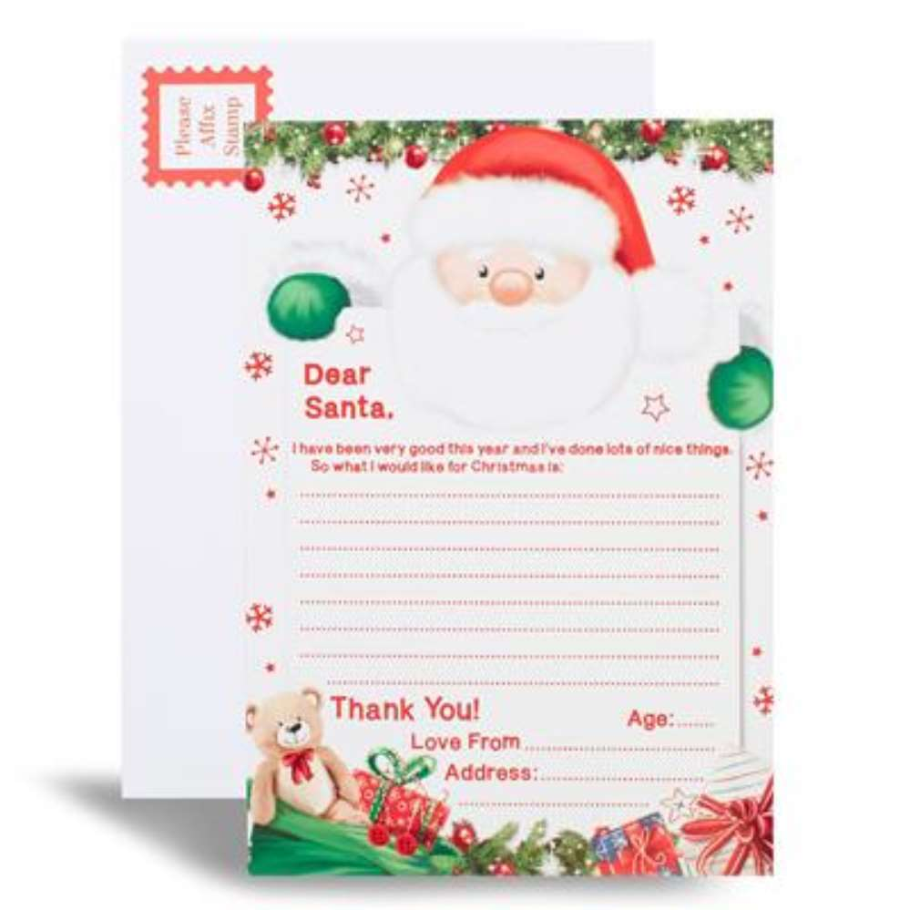 12pk Letter To Santa Christmas