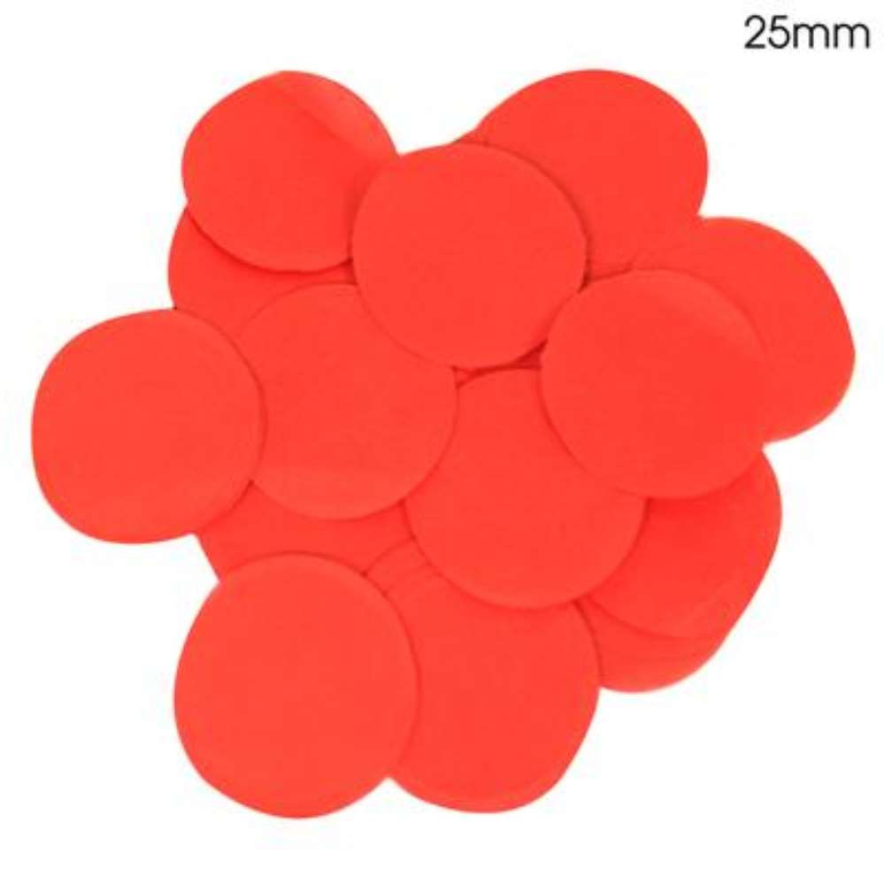 Confetti Round Bio-Degradable 25mm 100g Red