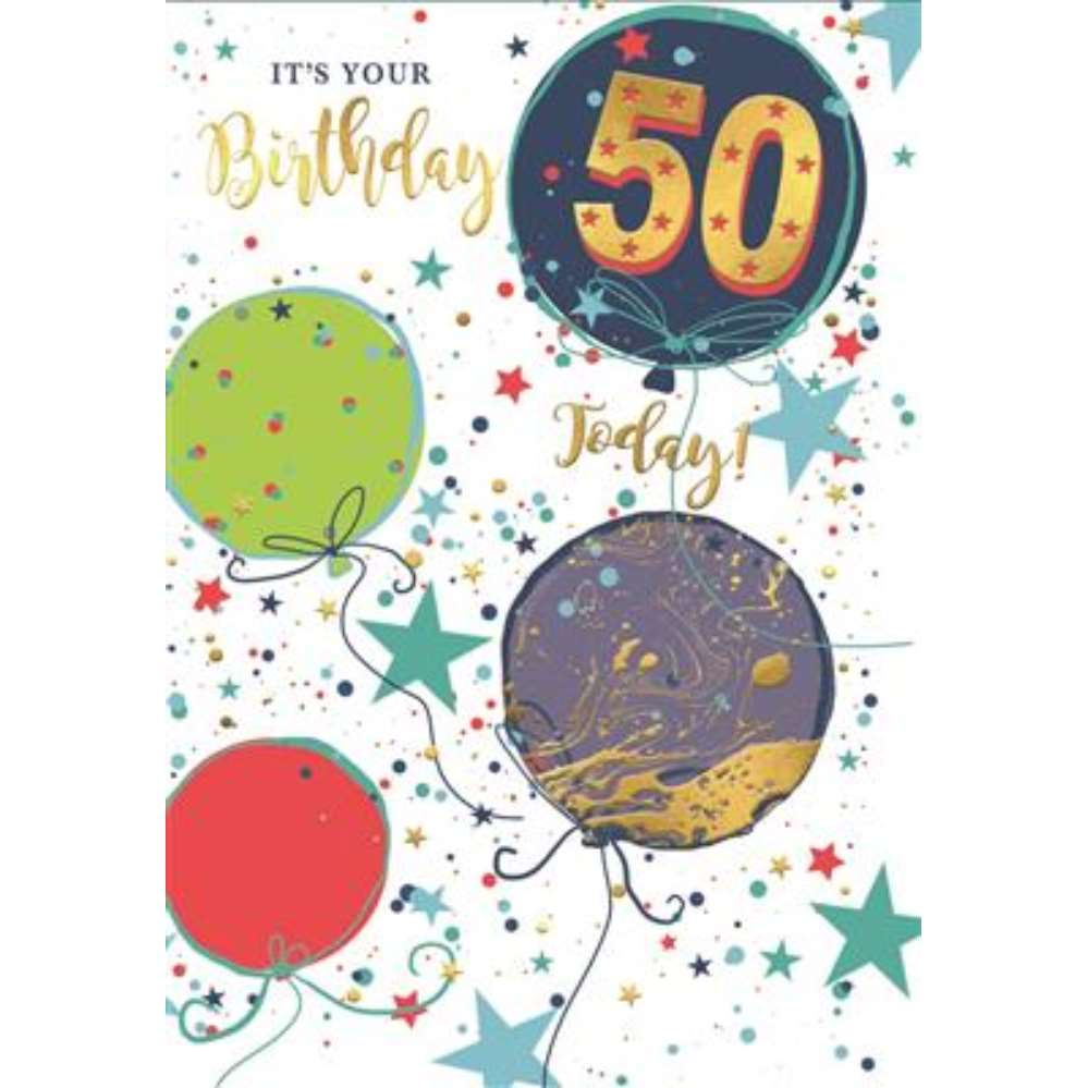 Simon Elvin C50 Birthday Age 50 6pk