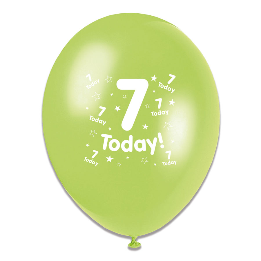 Tiger Feet Age 7 Birthday 10" Balloons 6x8pk