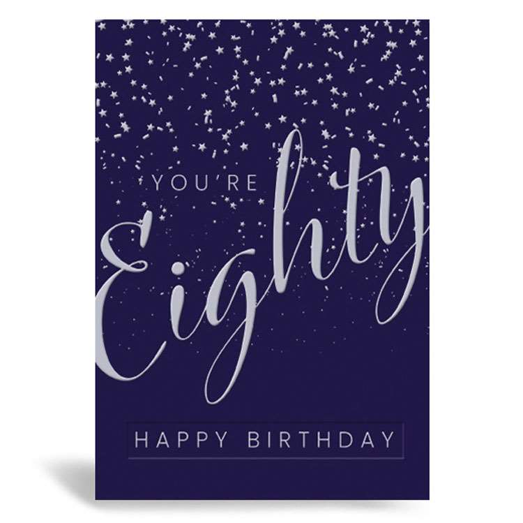 Prelude Pzazzle C50 Birthday Age 80 6pk