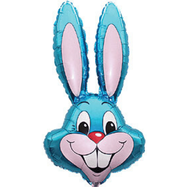 Jumbo Blue Rabbit 35" Foil Balloon (Loose)