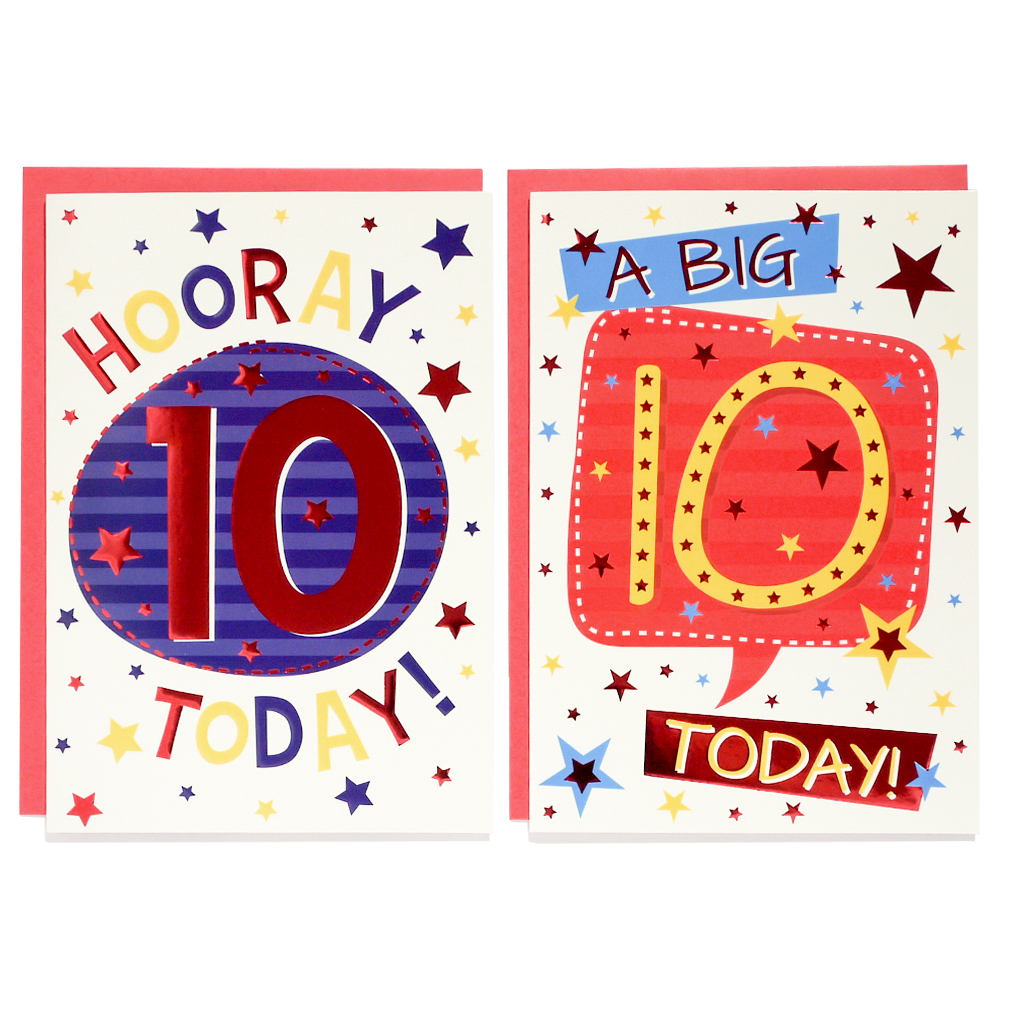 Poppyhill C50 Birthday Age 10 12pk