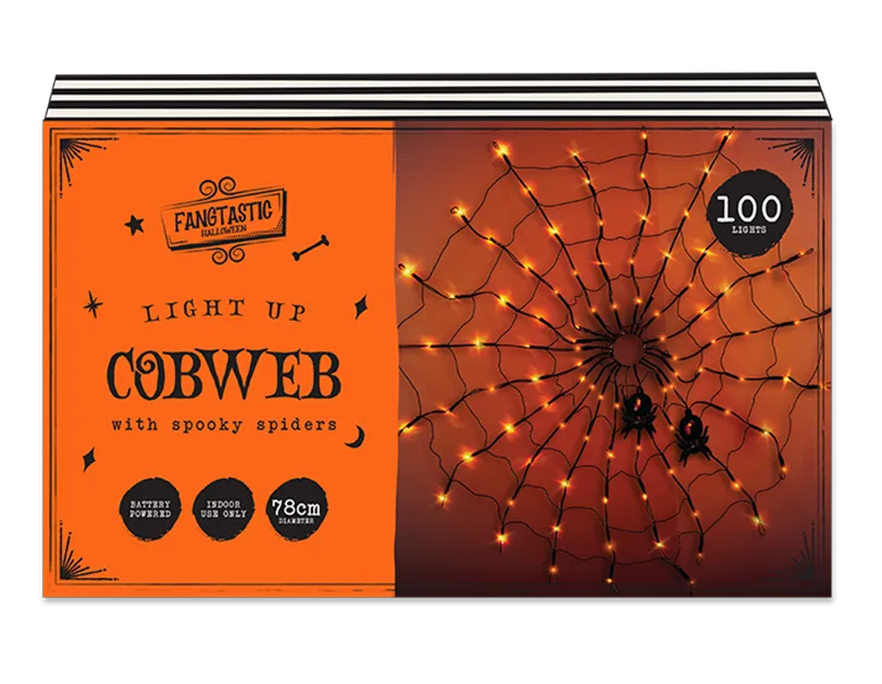 Light Up Cobweb Decoration 78cm