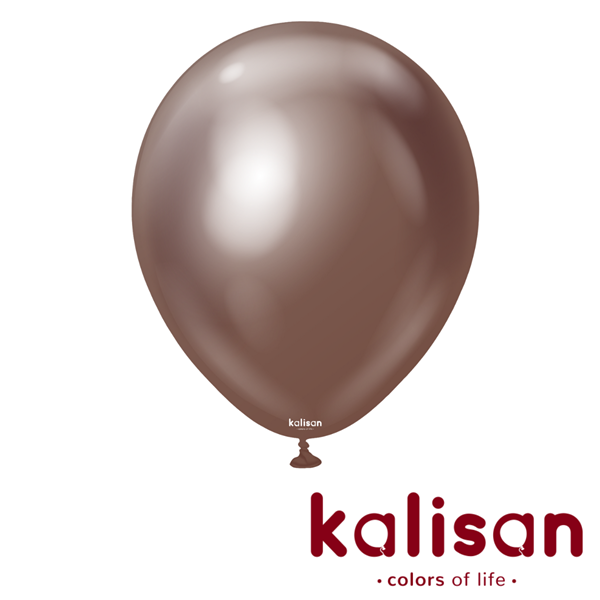 Kalisan Mirror Chocolate 18" Latex Balloons 25pk