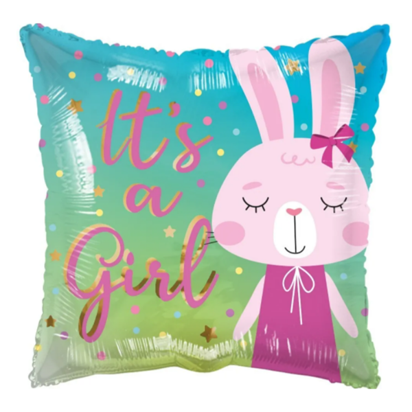 APAC Foil Balloon Eco It's A Girl Rabbit 18