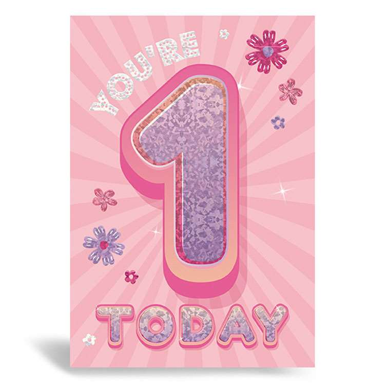 Prelude Pzazzle C50 Birthday Age 1 6pk