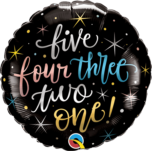 New Year Countdown 18" Round Foil Balloon