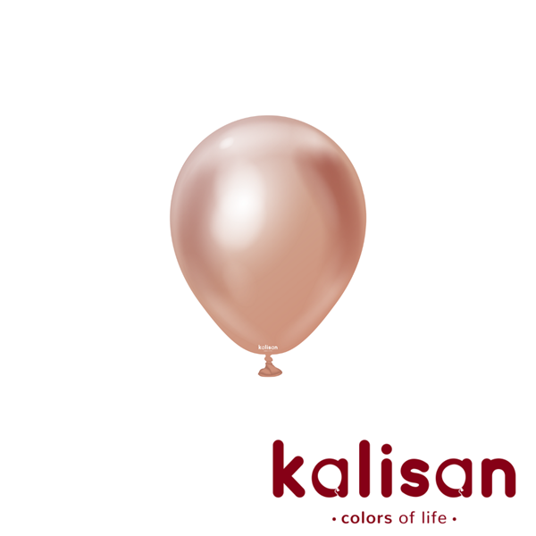 Kalisan Mirror Rose Gold 5" Latex Balloons 100pk