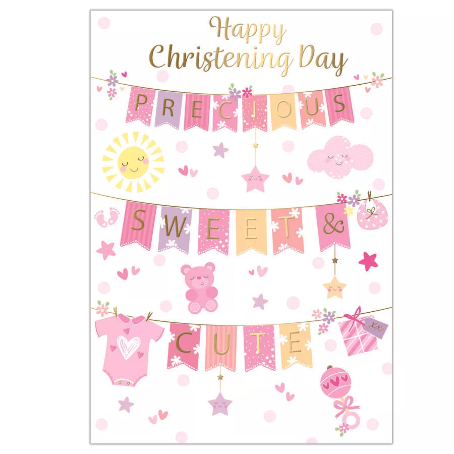 Prelude 6 Pack Christening Cards C50, open design, featuring elegant religious imagery, perfect for special baptism occasions.