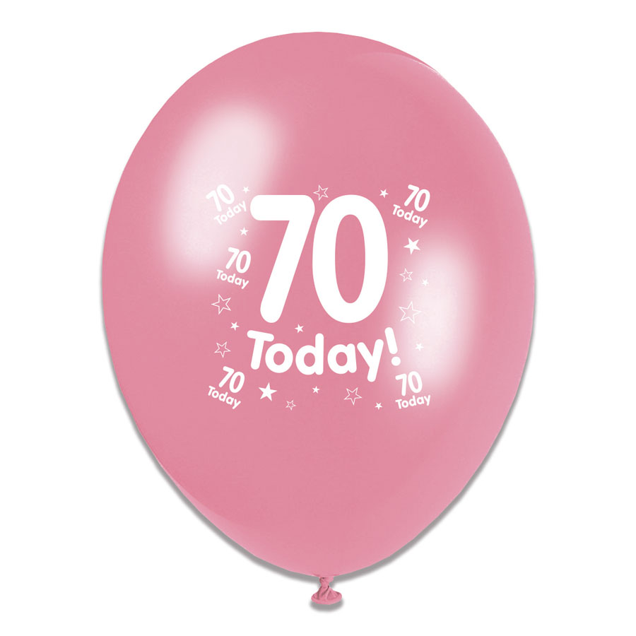 Tiger Feet Age 70 Birthday 10" Balloons 6x8pk