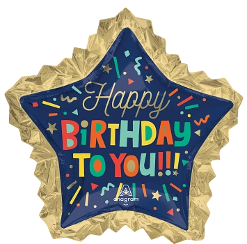 Anagram Bright Blocks Birthday 34" Foil Balloon