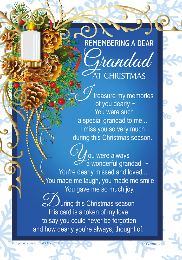 Xpress Yourself Memorial Christmas Grandad 6pk