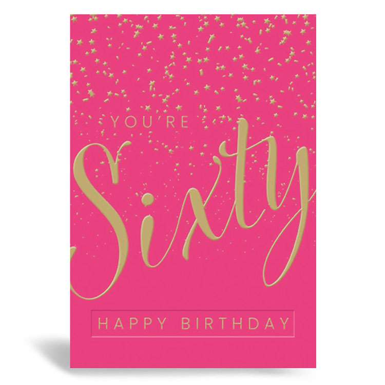 Prelude Pzazzle C50 Birthday Age 60 6pk