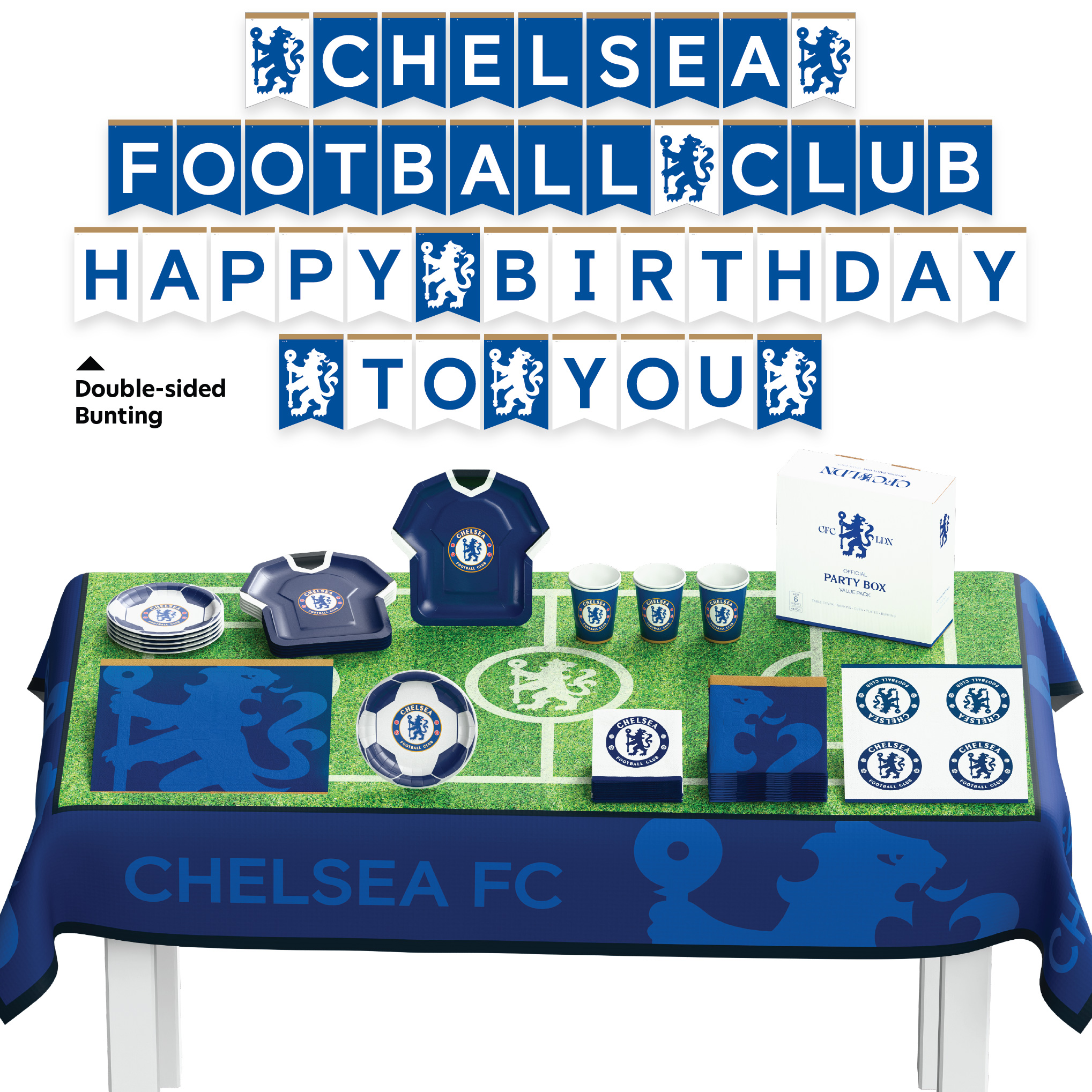 Officially Licensed 44pc Party Kit Chelsea FC
