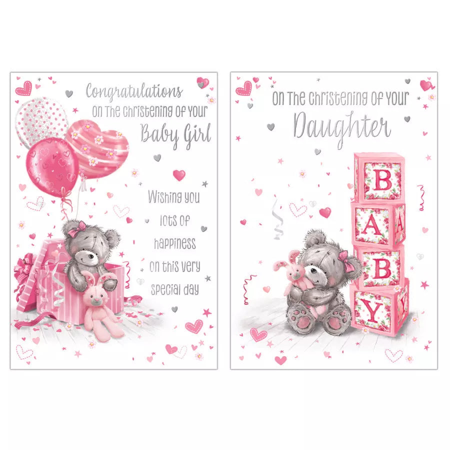 Poppyhill 12-pack of Christening cards featuring open design and elegant details, perfect for special religious occasions.