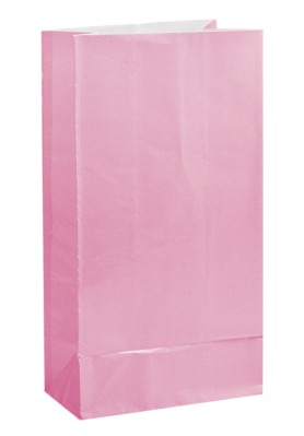 Unique 12 Pack Sweet Bags Paper Lovely Pink
