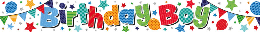Birthday Boy Banner 2.6M 6pk
