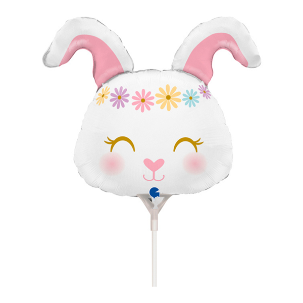 Hippie Bunny 14" Mini Foil Balloon