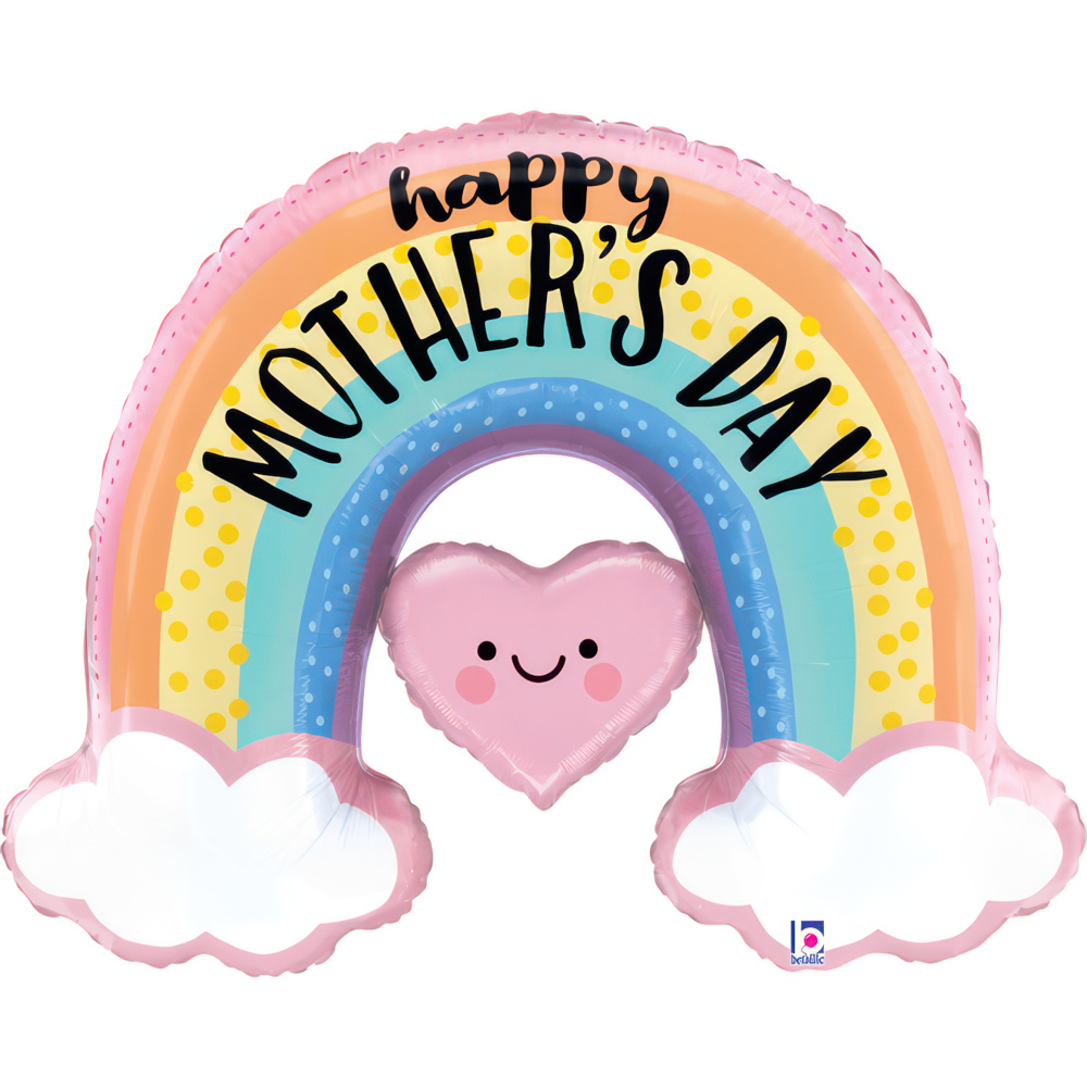 Mother's Day Pastel Rainbow 40" Foil Balloon