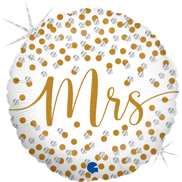 Grabo Mrs Confetti Dots 18" Foil Balloon