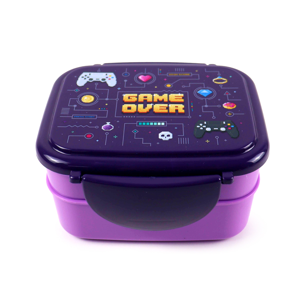 Puckator Lunch Box With Cutlery Game Over