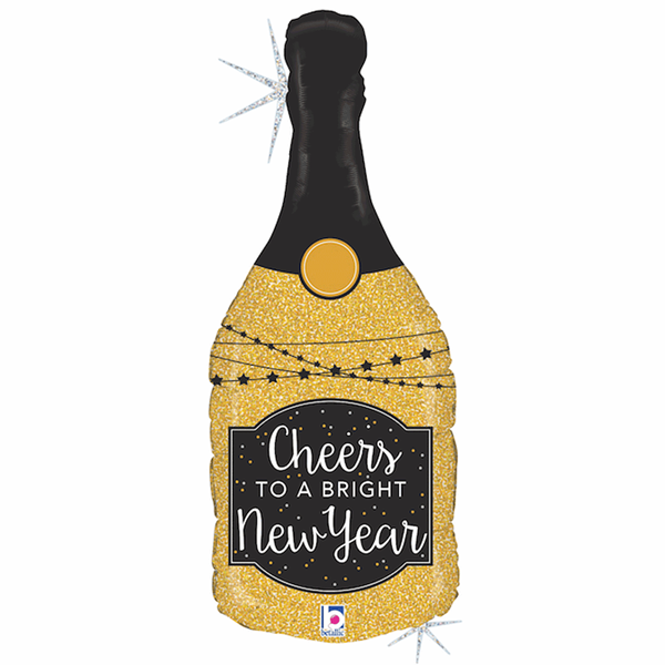 Foil Blln Shape Glittering New Year