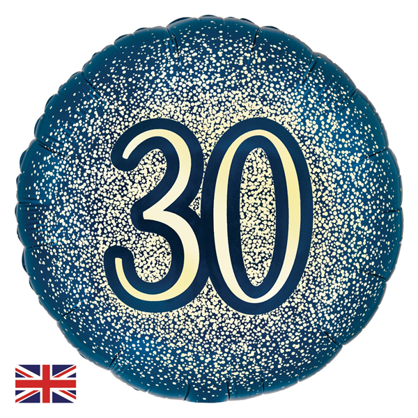 Oaktree Age 30 Navy & Gold 18" Foil Balloon