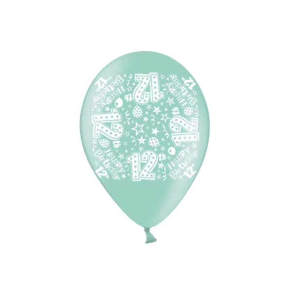 Age 12 Latex Balloons 9" 10pk