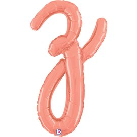 Grabo Foil Balloon Rose Gold Script 14" Letter Z