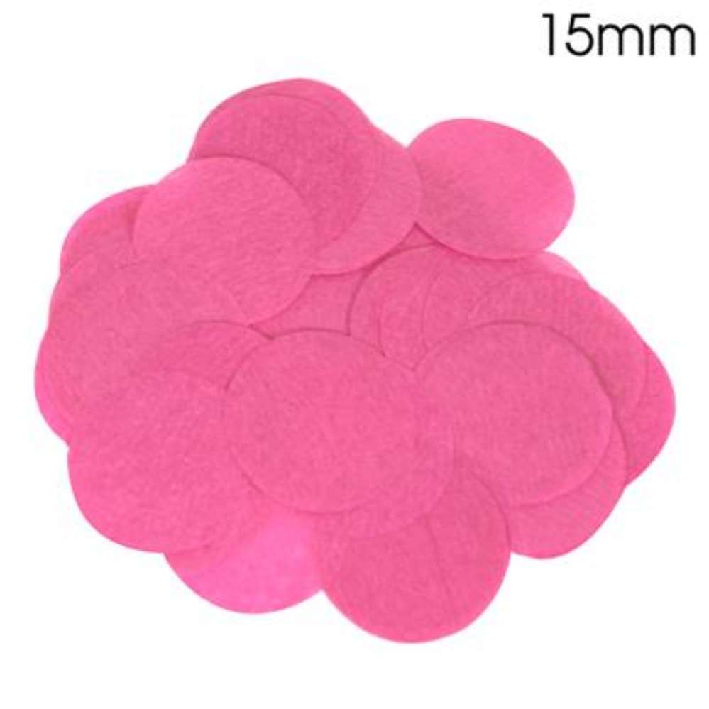 Confetti Round Bio-Degradable 15mm 14g Fuchsia