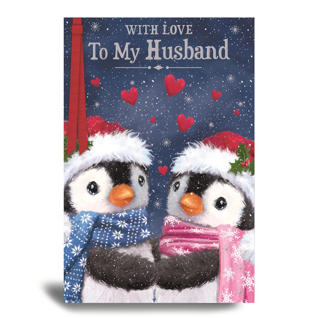 Prelude 6 Pack Cards C75 Christmas Husband Penguin