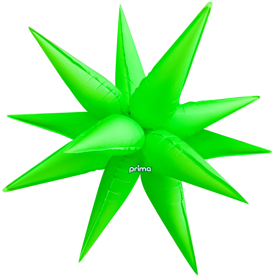 Prima Foil Balloon Electric Green Starburst 40"