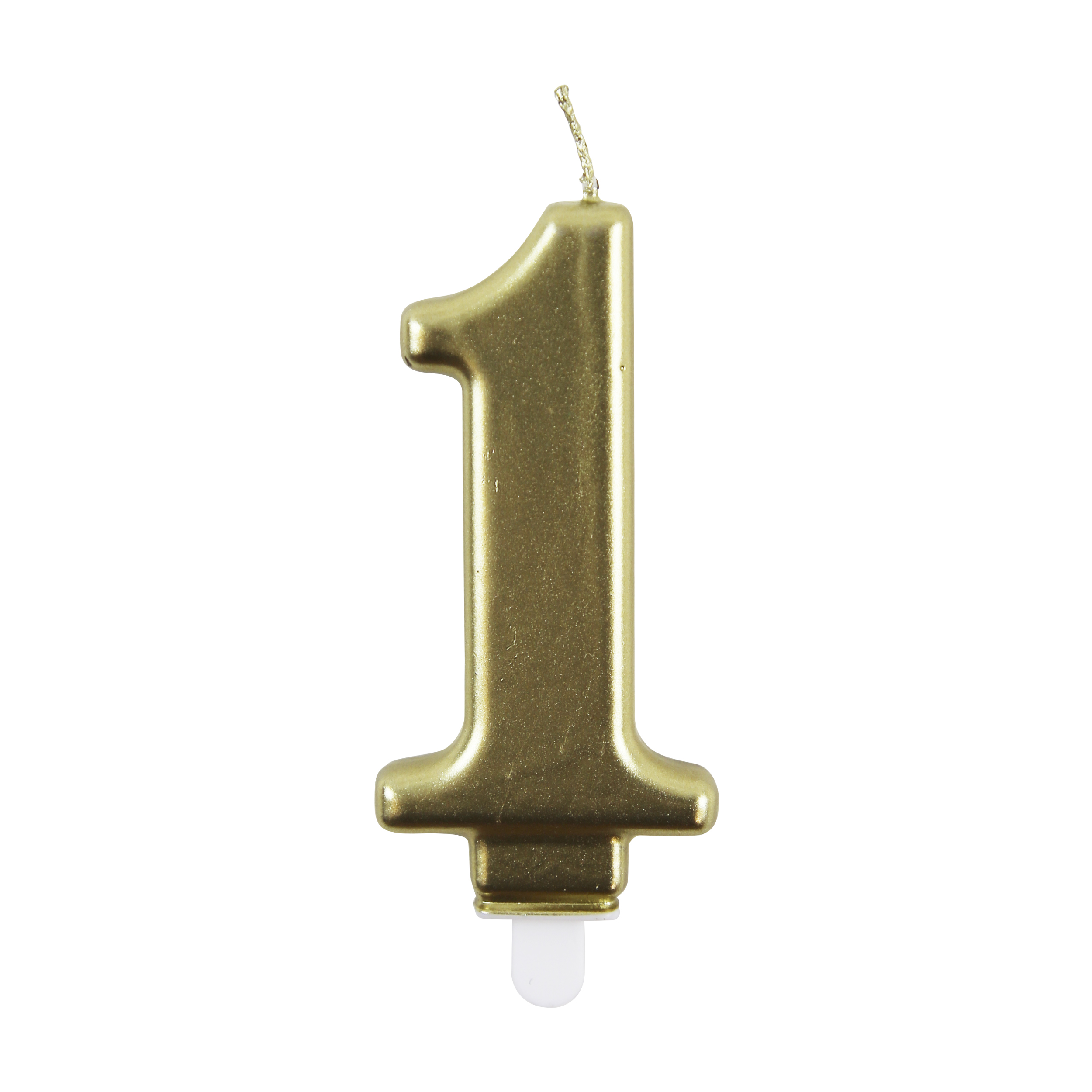 Eurowrap Party Candle Number 1 Metallic Gold 9cm