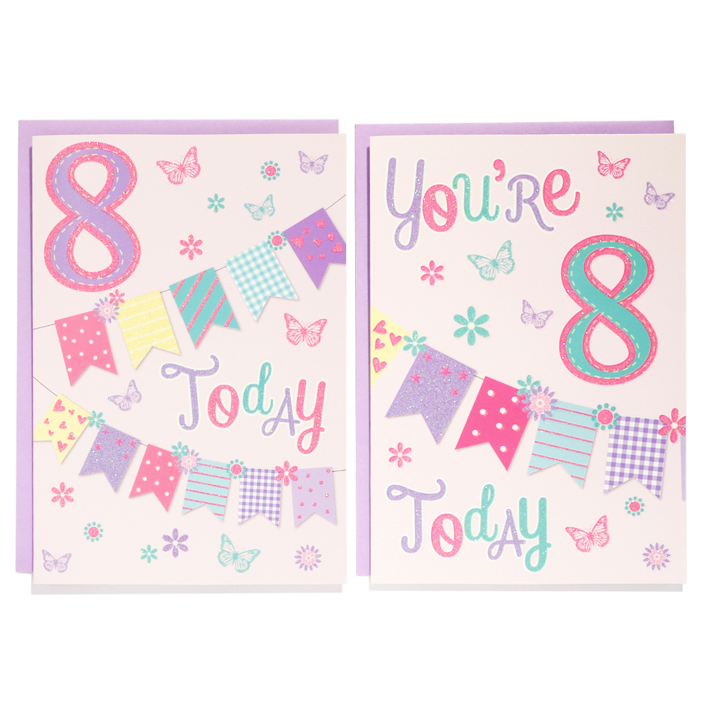 Poppyhill C50 Birthday Age 8 12pk