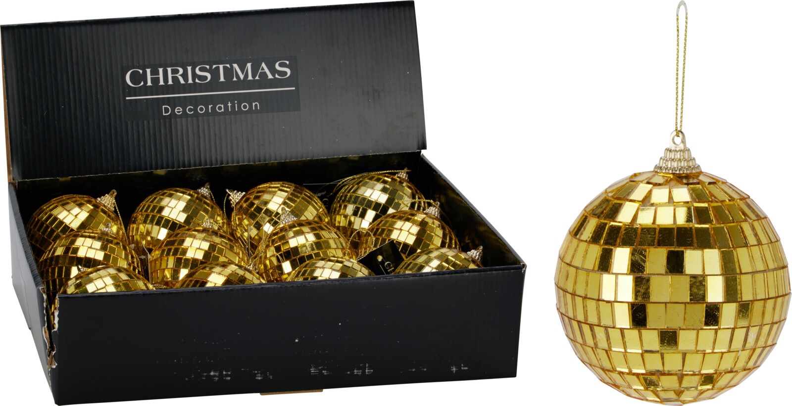 Koopman Bauble Mirror Ball Gold 80mm