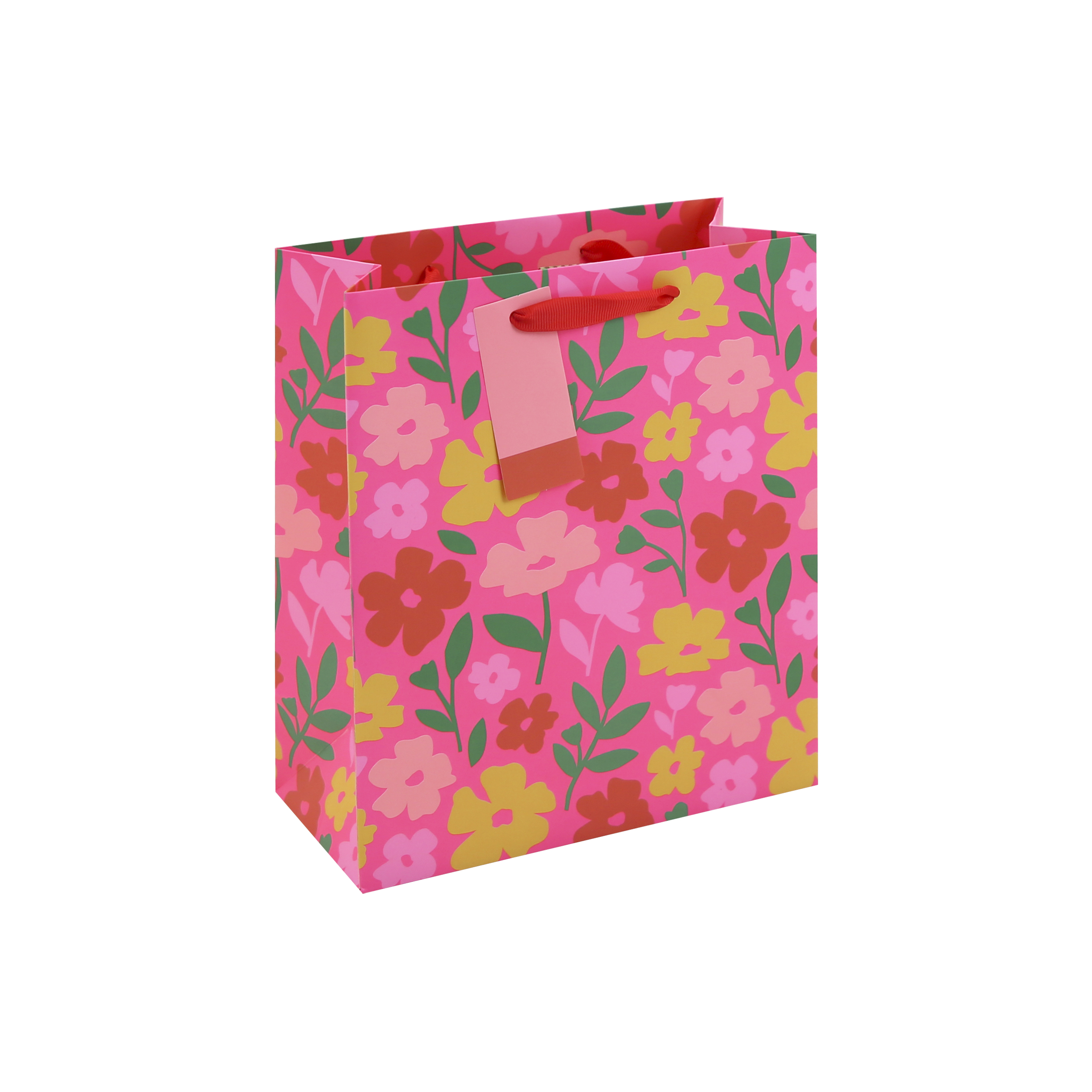 Eurowrap 6 Pack Gift Bag Neon Floral Medium