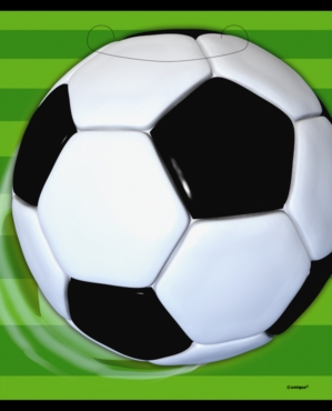 3D Soccer Party Bags 8pk