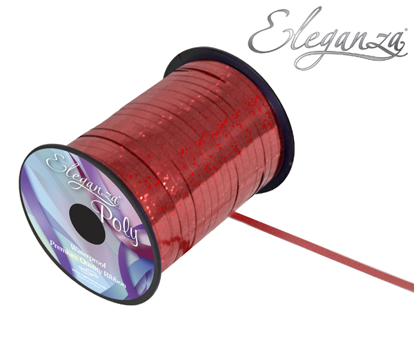 Eleganza Ribbon Holo Red 5mm x 250yds