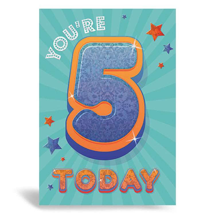 Prelude Pzazzle C50 Birthday Age 5 6pk