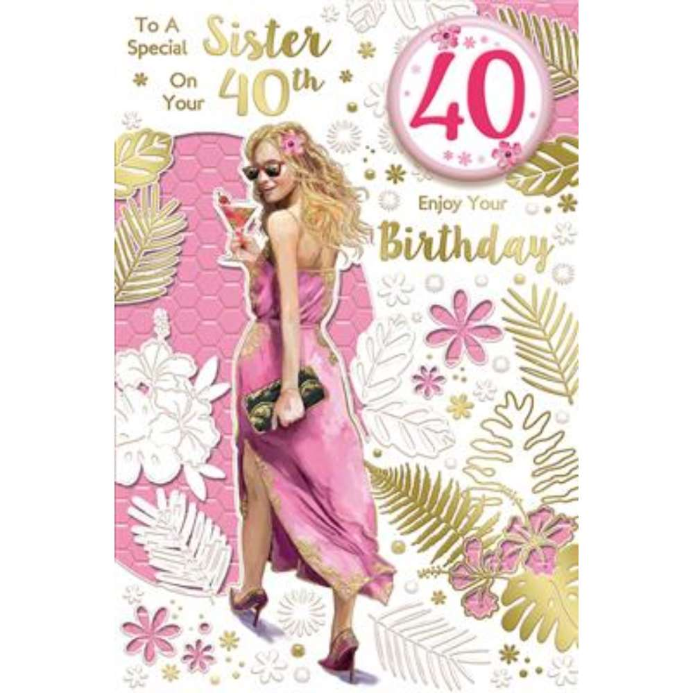 Xpress Yourself C75 Birthday Age 40 Sister 6pk
