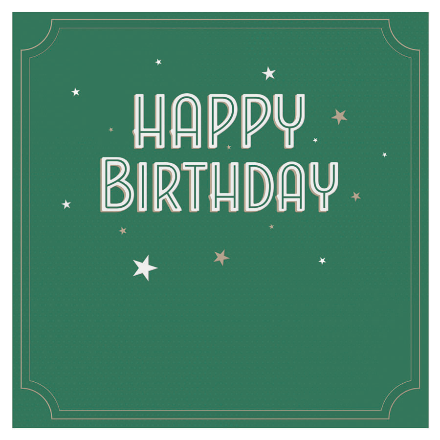 Hip To Be Square 6 Pack Cards Birthday Open