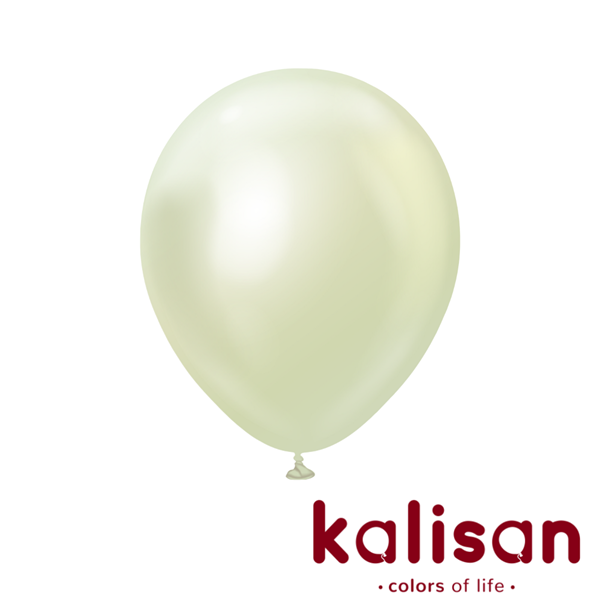Kalisan Mirror Green Gold 12" Latex Balloons 50pk