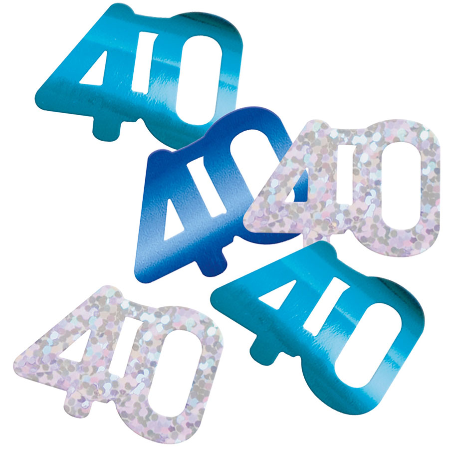 14g Confetti Age 40 Glitz Blue