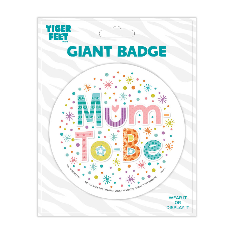 6pk Big Badges Mum-To-Be