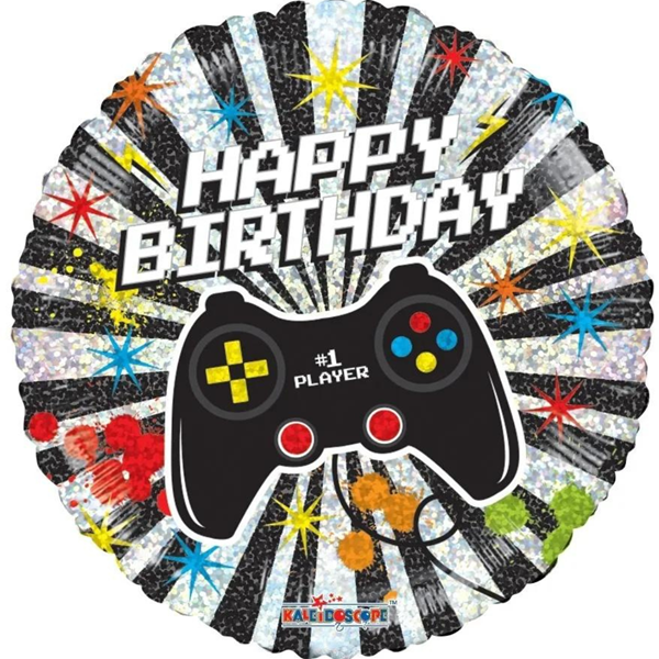 APAC Foil Balloon Happy Birthday Gamer 18