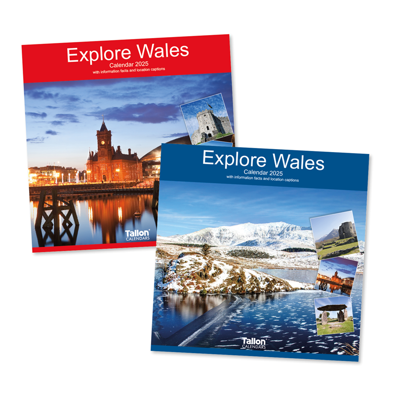 Calendar Square Explore Wales 2027 12pk